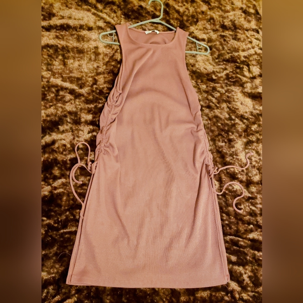 Zara Pink Sheath Halter Midi Dress